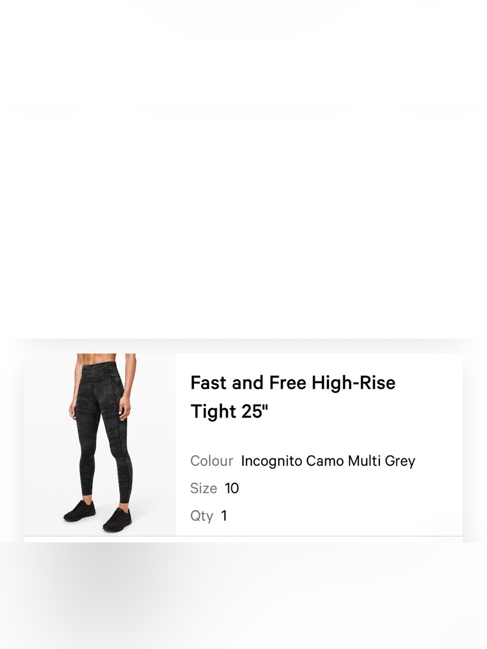 lululemon athletica Fast and Free High-Rise Tight - Incognito Camo Multi Grey